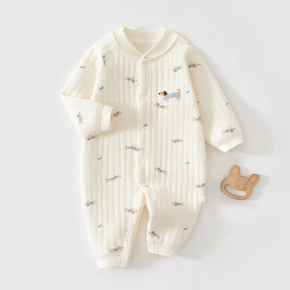 AYNIGIELL Autumn and Winter Newborn Jumpsuit, High-quality Pure Cotton Baby Girl Clothing 0-18 Month Baby Boy Outdoor Wear