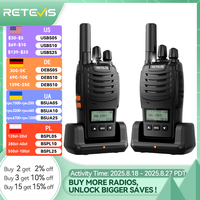 Retevis H777D (H777 Upgraded）Walkie Talkie Portable License Free LCD Display Radio Long Range Type-C Walkie-Talkies for Camping
