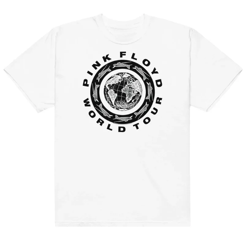 Hot-Selling Classic Rock Band Pink Floyd Poster Print T-Shirt, Unisex Street Style Y2K Fashion Loose Cotton New Summer T-Shirt