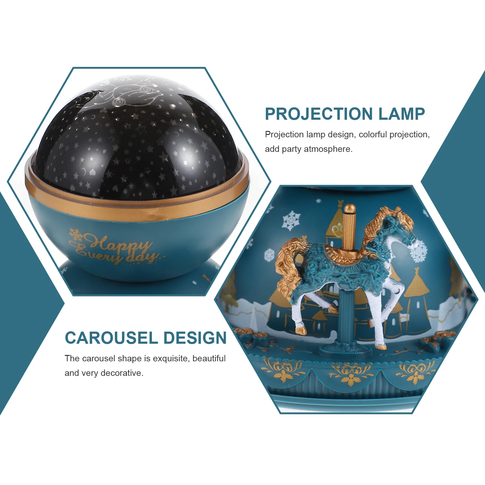 صندوق تشغيل الموسيقى الدائري الفريد متعدد الألوان مصباح الإسقاط صندوق ميلودي ساحر هدية عيد ميلاد ضوء الإسقاط كاروسيل