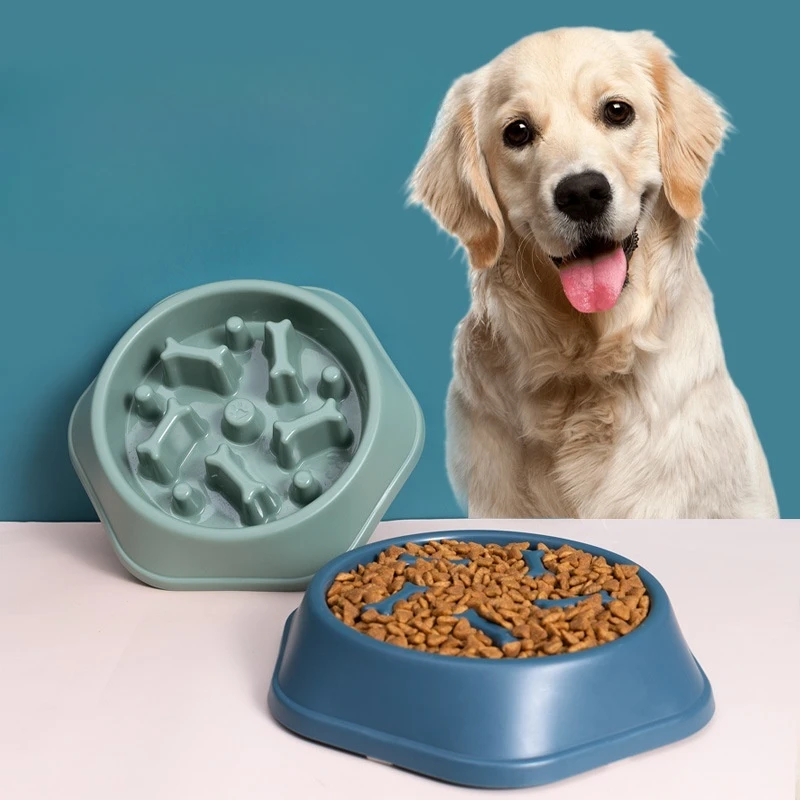 Pet Slow Food Bowl Anti Slip and Anti Knock Over Slow Eating Basin Small and Medium-sized Dog Bowls Pet Supplies Dog Food Bowl