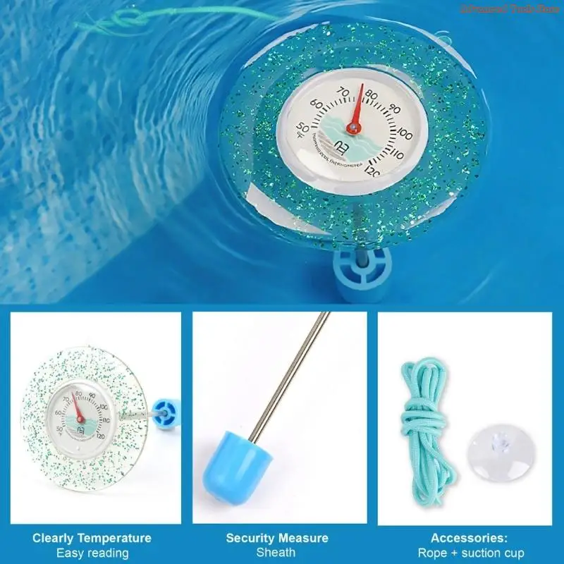 Bath Water Temperature Reader with Clear Number View and Floating Body Design W91B