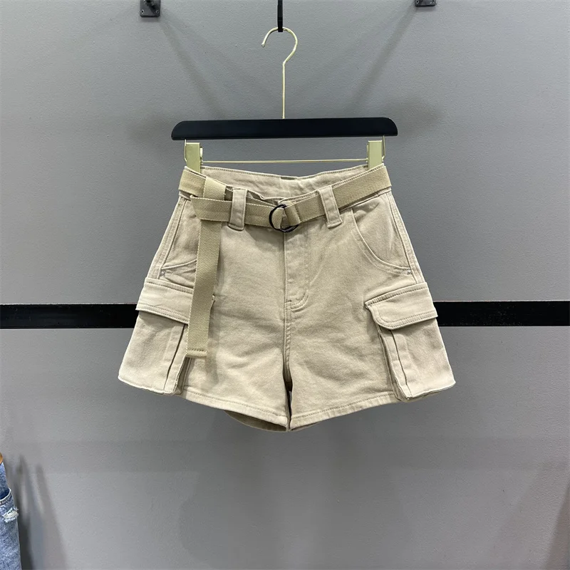 Women High Waist Shorts Summer Skirt Shorts High Waist Skirt Shorts with Side Split Pockets Above Knee Length for Female wh5