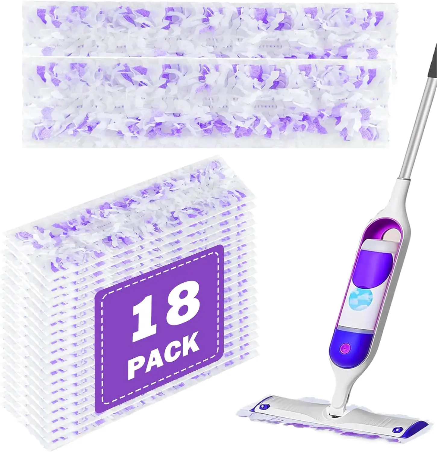 

Одноразовые салфетки для мытья полов, 18 штук, безопасны для всех видов напольных покрытий