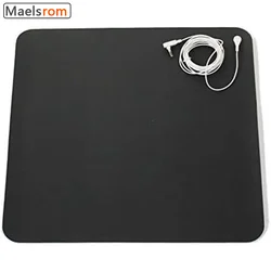 Grounding Mat Mouse Pad Energy Inflammation Balance Wellness Earth Connected 15 Foot Cord Included Conductive Carbon 13''x11