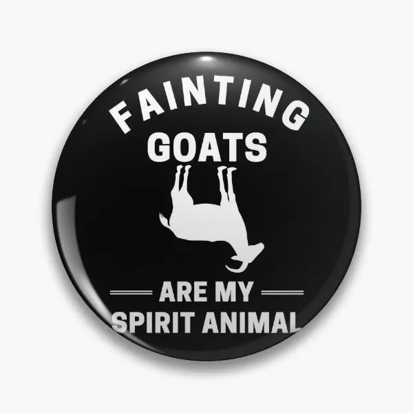 Fainting Goats Are My Spirit Animal  Soft Button Pin Funny Fashion Brooch Badge Creative Clothes Collar Cute Lapel Pin Cartoon