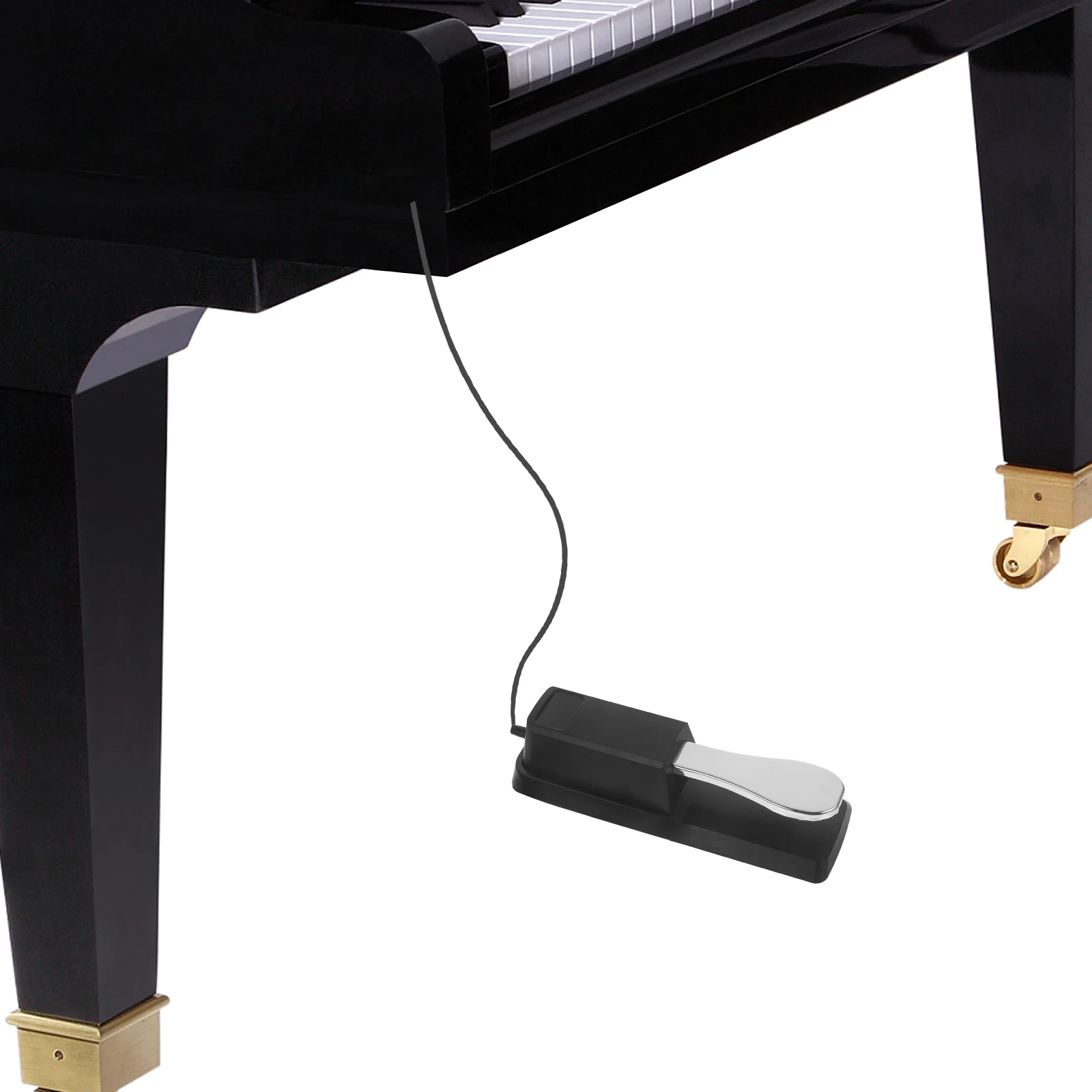 

Sustain Pedal Pedals for Piano Electric Keyboard Accessories Silver Expression Baby