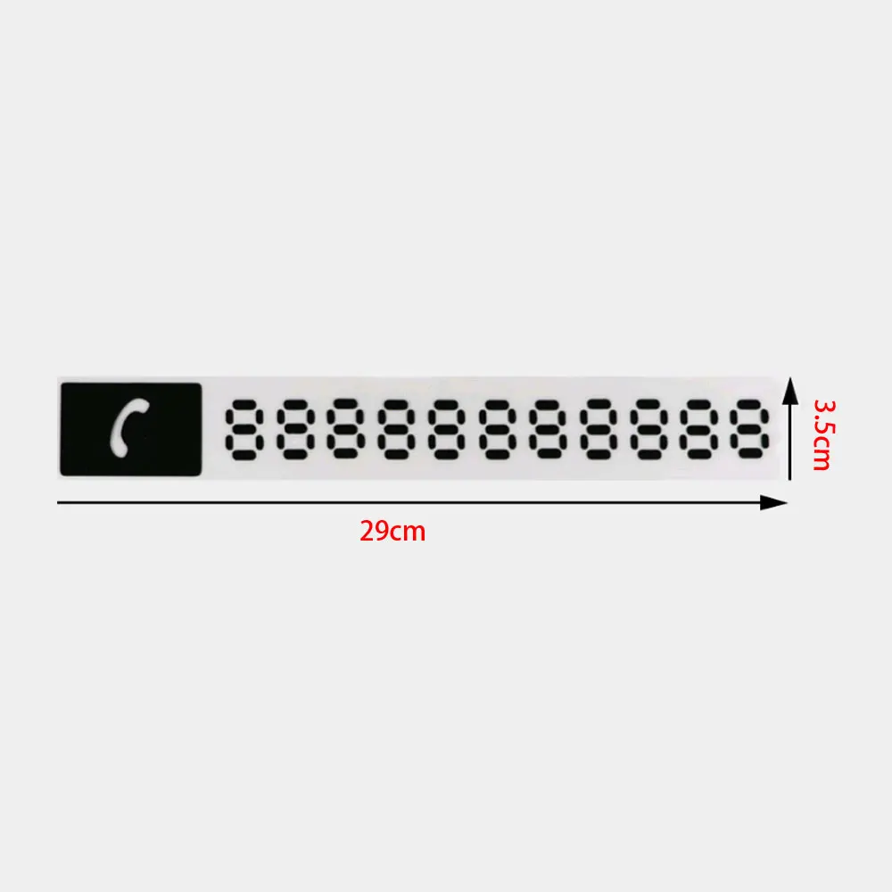 1Pc 29*3.5CM Reflective Temporary Parking Universal Car Stickers Move The Car Parked Number Card Decal Car Exterior Accessories - view 6