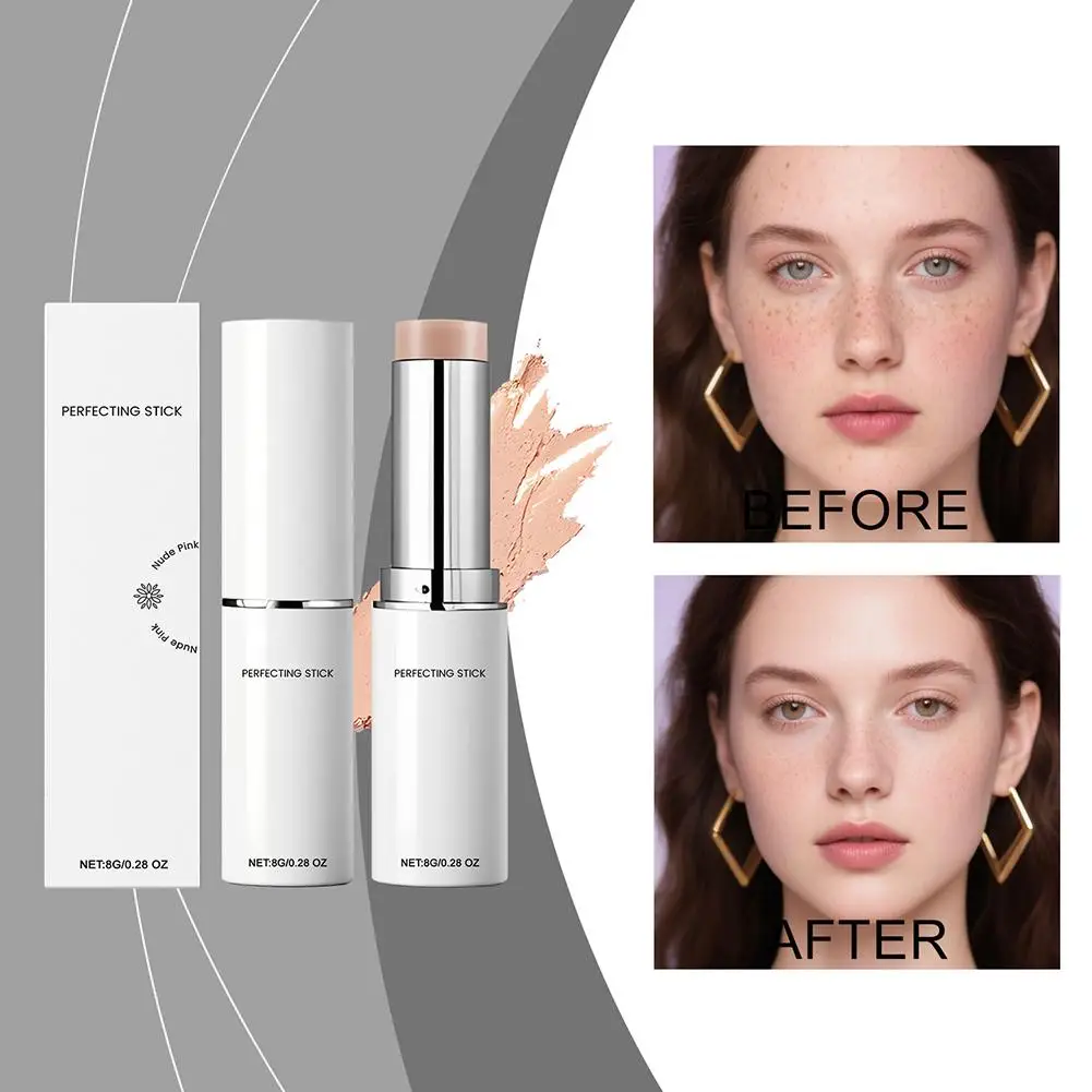 Fond de teint correcteur couverture complète correcteur de visage cacher les imperfections bâton de maquillage apprêt visage foncé cercle Contour cosmétiques stylo oeil G5A2