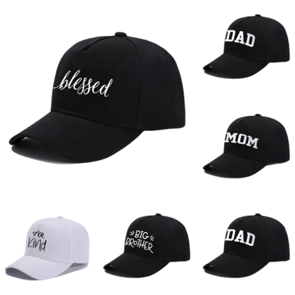 Vintage Blessed Big Brother MOM/DAD Baseball Cap Canvas Adjustable Embroidered Baseball Cap Baseball Hats For Man Women