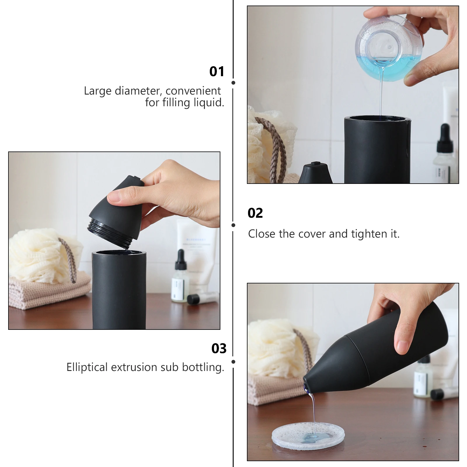 

Silicone Hand Soap Bottle Refillable Travel Dispenser For Lotion Cream Moisturizer Squeeze Container Camping Trip Portable
