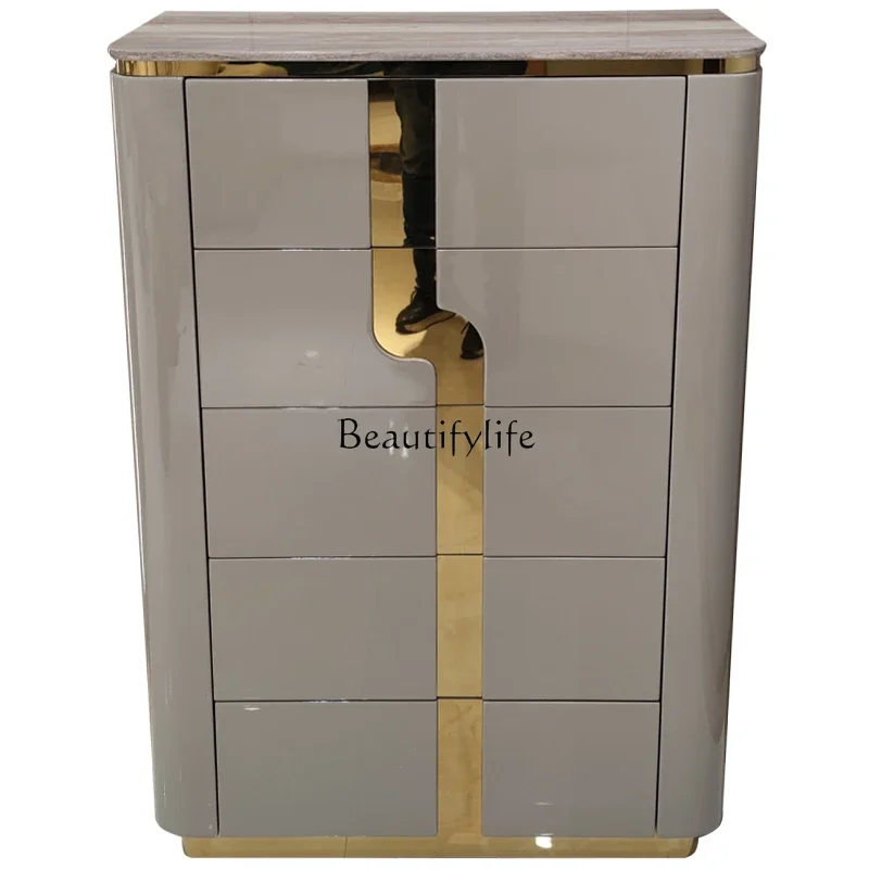 

Italian light luxury chest of drawers, simple and modern foyer decorative storage cabinet