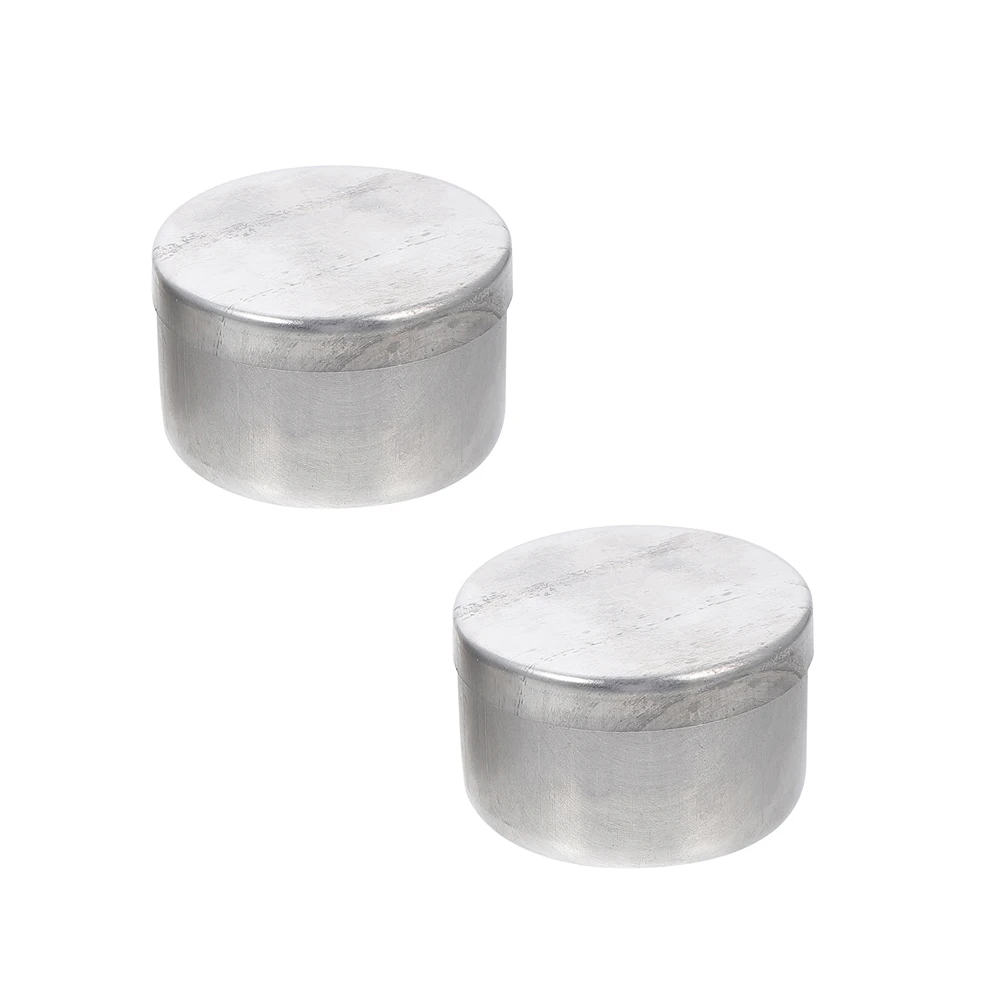 

2Pcs Aluminum Weighing Box Laboratory Round Jars Holder Empty Tins Soil Collection Tool Hygienic Chemistry Lab
