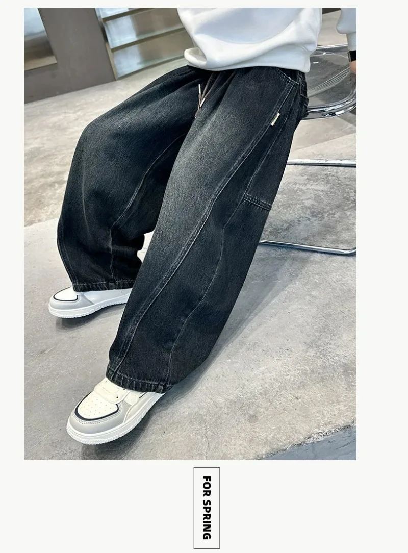 Teenager-Jungen-Jeans UNITIM 2026 Herbst Kinder-Jungen Vielseitige Patchwork-Jeans 4-14 Jahre Junge Jungen Schicke Gerade Hosen – Detail 20