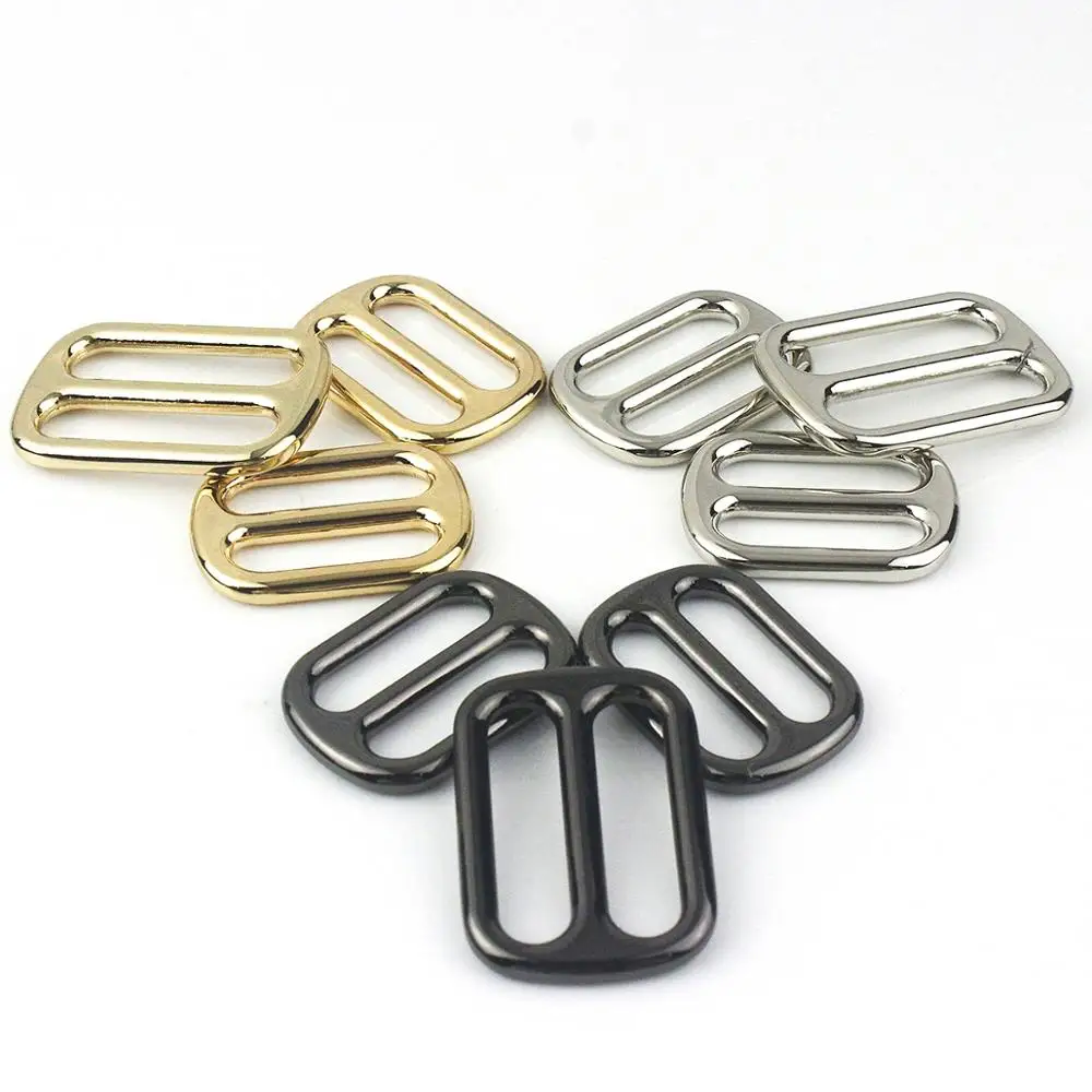 Metal Tri Glide Slide Buckle Middle Center Bar Adjuster Buckle for Leather Craft Bag Strap Belt Webbing 25/32/38mm