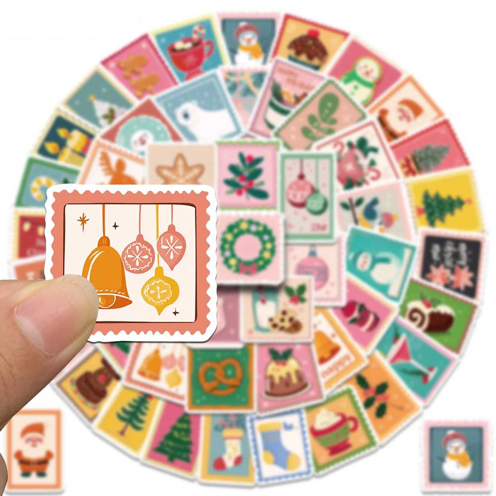 10/30/50pcs Creativo Buon Natale Francobolli Adesivi Cartoon Graffiti Decalcomanie FAI DA TE Bottiglia di Acqua Telefono Valigia Adesivo All'ingrosso