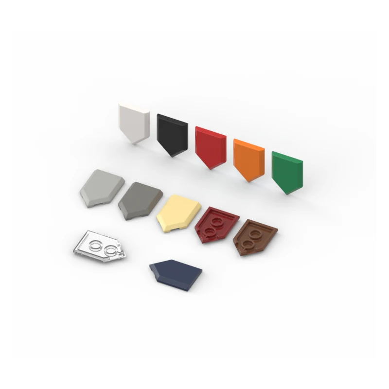 55pcs MOC compatible with 22385 building block parts 2x3 shield shaped light panel DIY technology parts