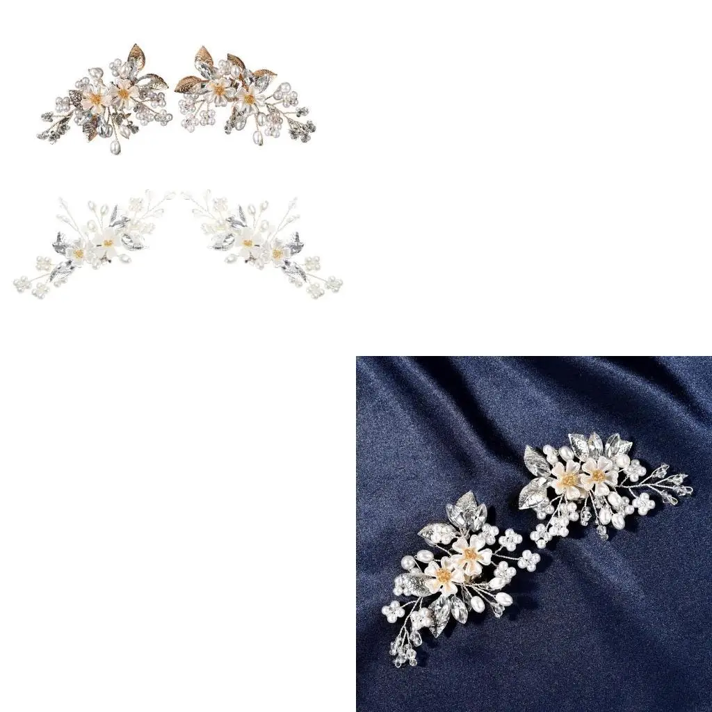 

1 Pair Rhinestones Shoe Clips Buckles Crystal Flower Shoe Charms Ornaments Wedding Party Decoration for Women G