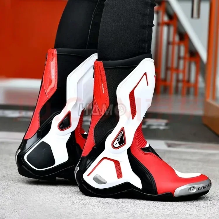 Torque 3 Motorcycle Botas Professional Track Riding Boots Cowhide Waterproof Racing Anti-Collision Off-Road for Rally Race shoe