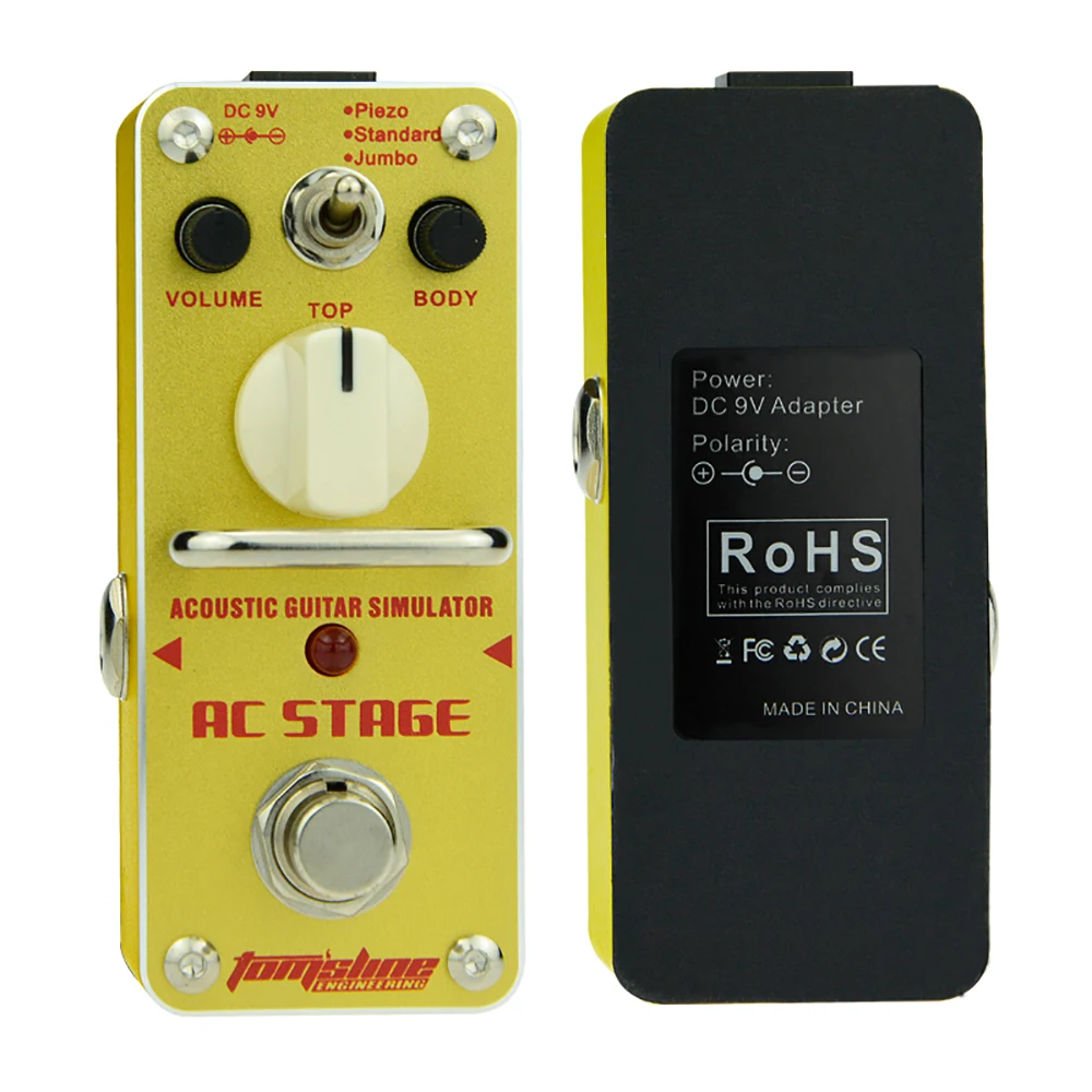 

AROMA Guitar Effects Pedal AAS-3 AC STAGE Mini Acoustic True Bypass Footswitch Board Guitar Effect Pedal Accessories Durable