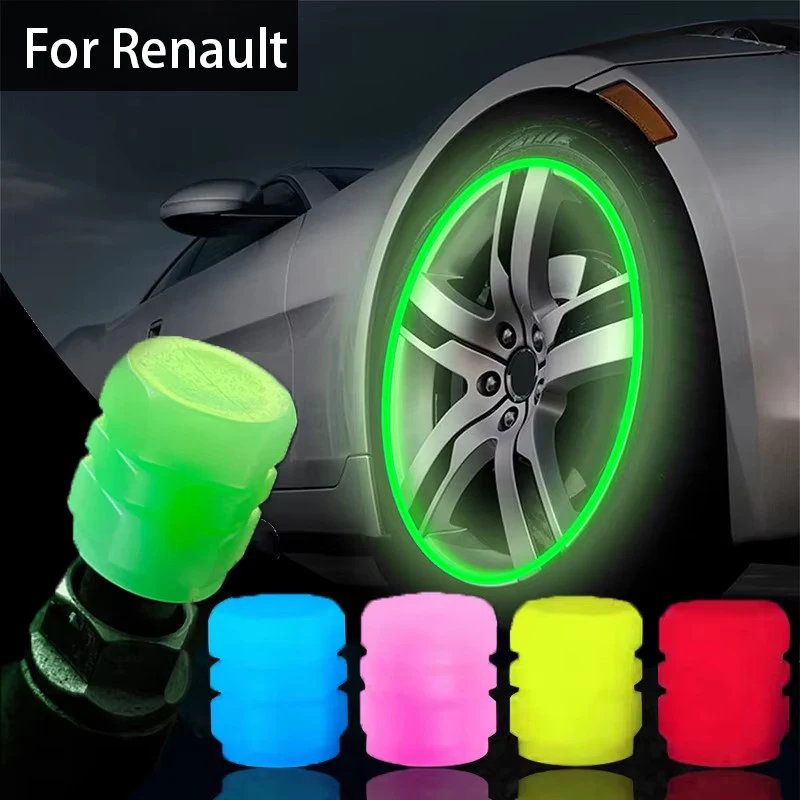 

Luminous Valve Caps Car Tire Valves Cap Motorcycle Tyre Hub Cover Decor For Renault Megane 2 3 4 Twingo Clio Talisman Captur Tra