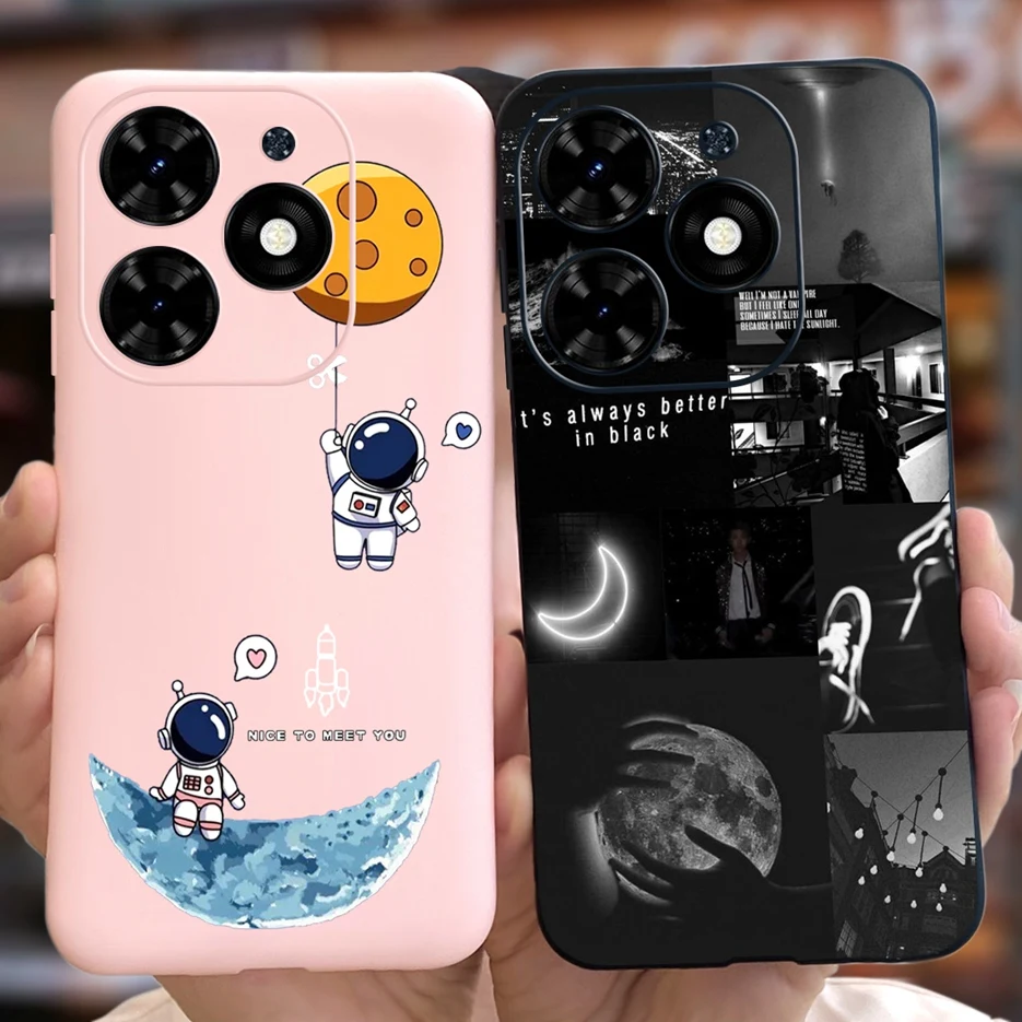 For Tecno Spark Go 2024 Case Tecno Pop 8 Pop8 Cute Candy Painted Cover Soft Silicone Phone Case For Tecno Spark Go 2024 BG6 Bags