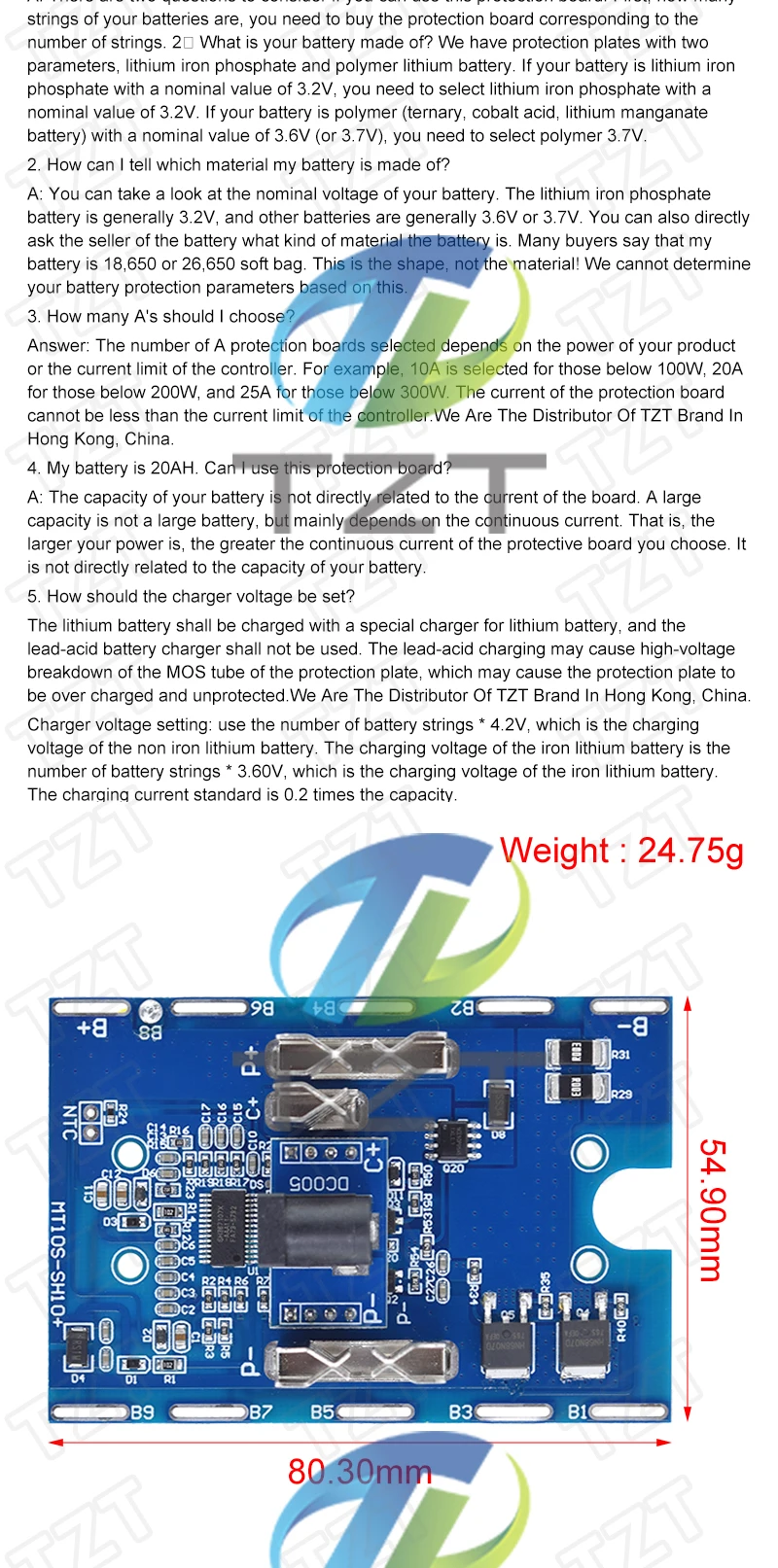10S 42V 30A BMS Ternäre Lithium 18650 Batterieschutzplatine für Elektrobohrer-Akku mit Temperaturschutzfunktion – Detail 2