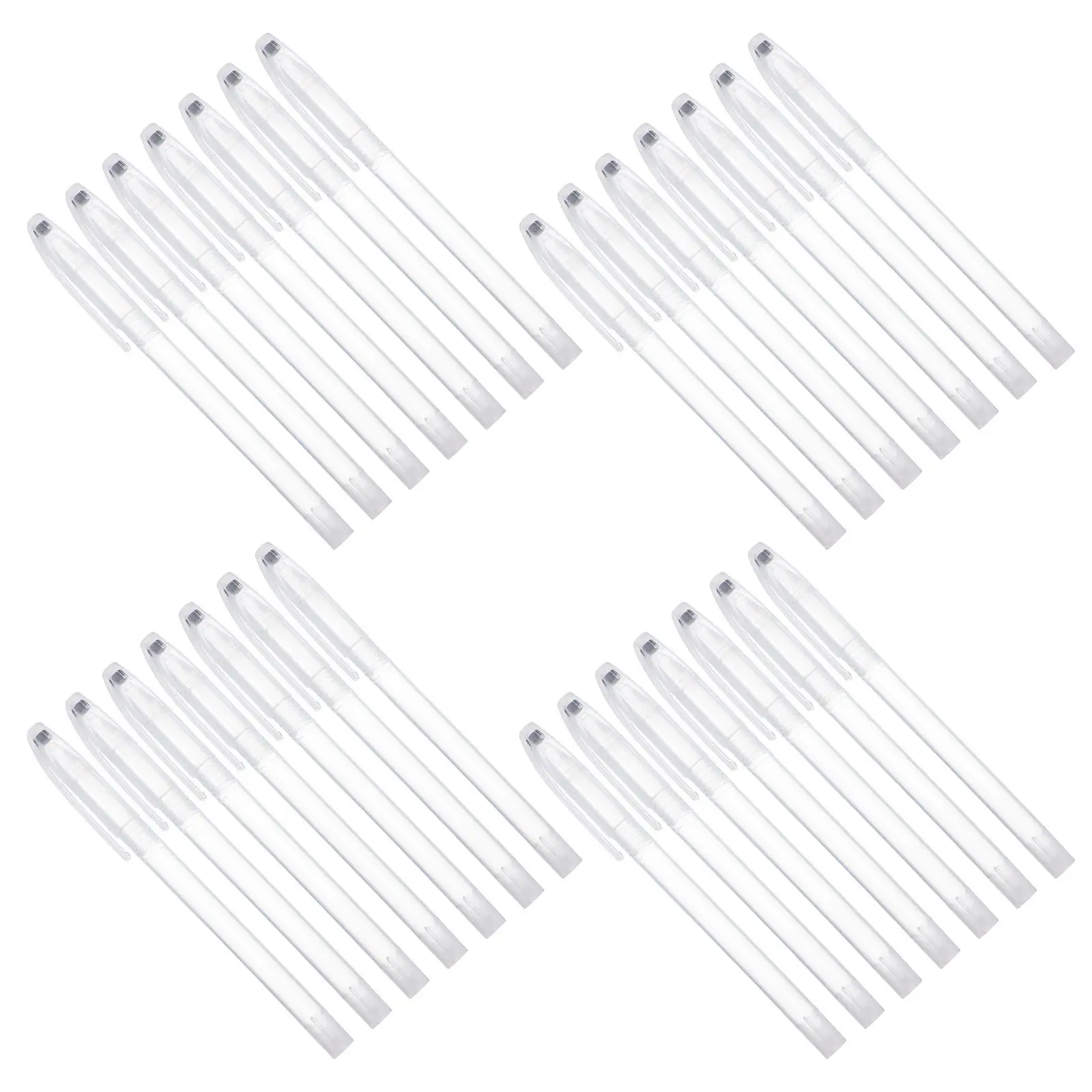 

50Pcs Clear Empty Pen Shells Plastic Refillable Ballpoint Gel Pen Tubes School Office Accessories Replacement Parts