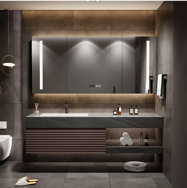 

Space Saving Bathroom Cabinet Washbasin Multipurpose Double Shelf Column Open Cabinets Mirrors Kitchen Meuble Salle De Bain