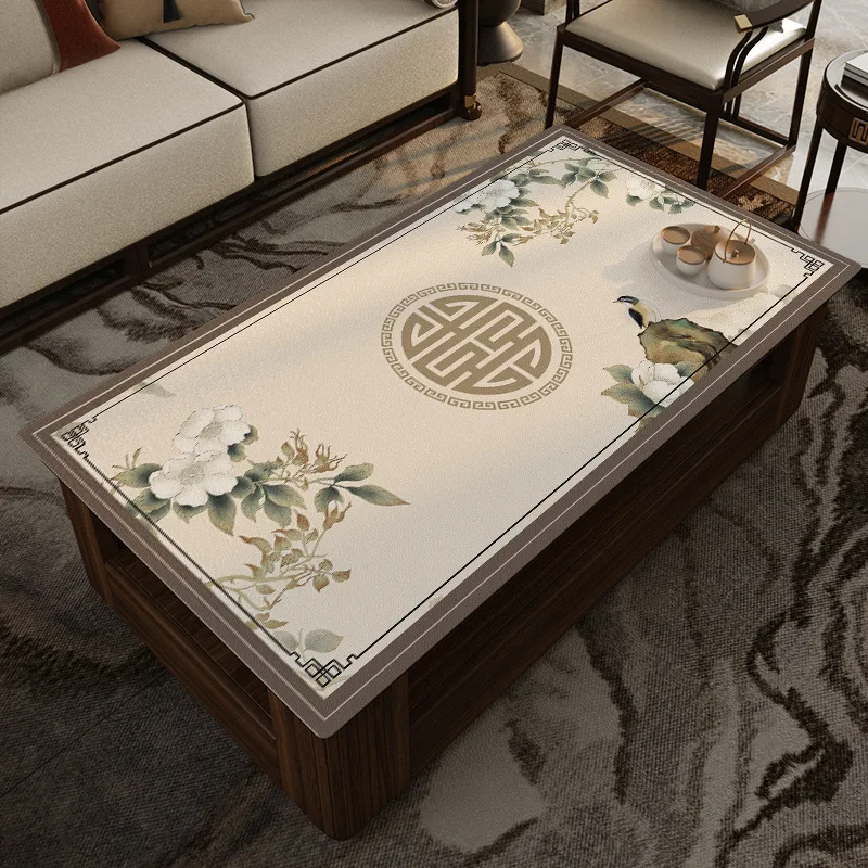 Chinese tablecloth Classical Chinese style living room household waterproof oil -proof tea -free tea table