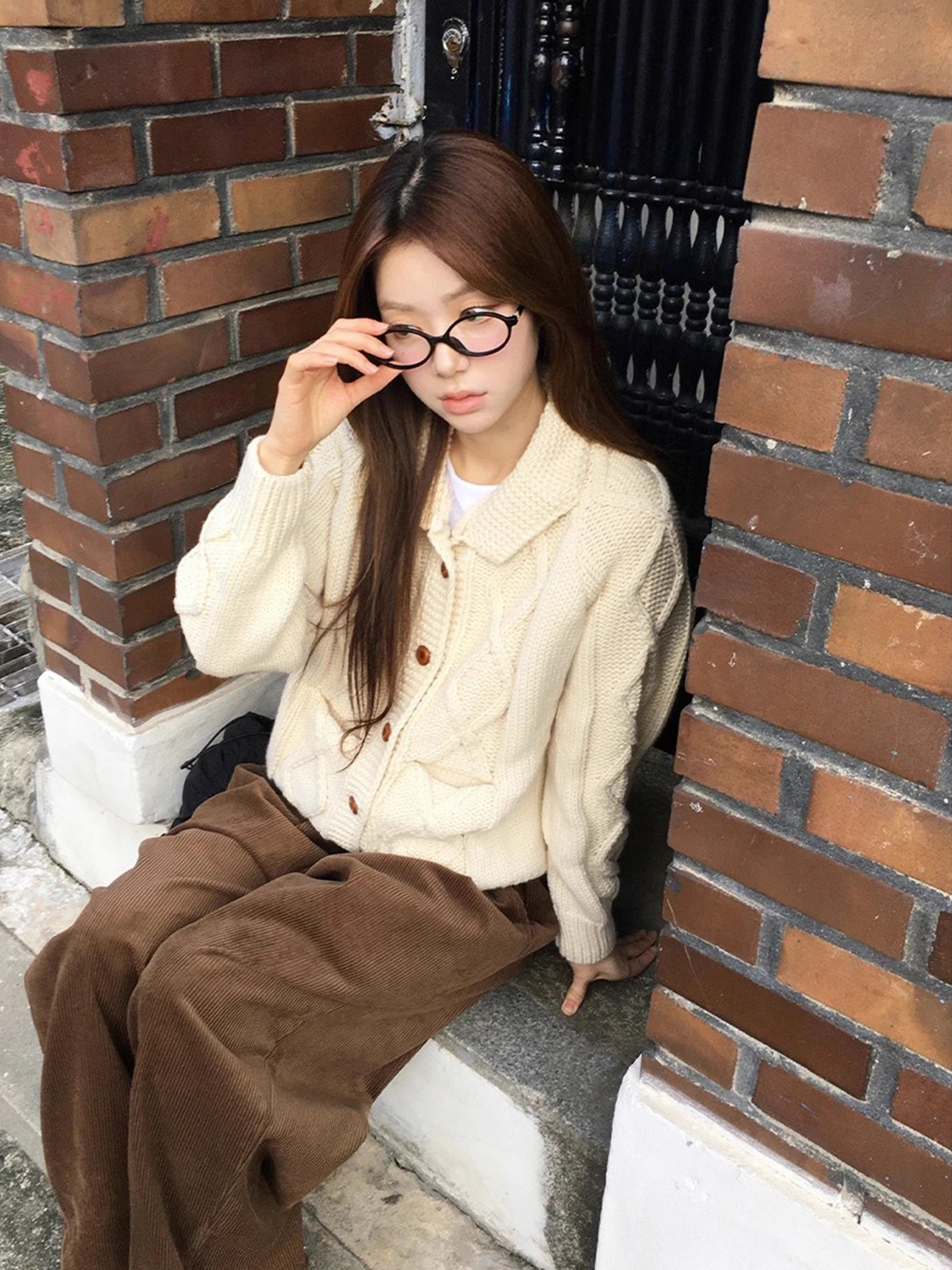 تصميم الإحساس الماس نمط محبوك سترة مفتوحة سترة المرأة الخريف جديد Sle تنوعا التخسيس الأعلى #5