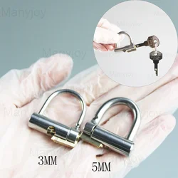 Titanium Metal D-Ring PA Lock Key Glans Piercing Male Chastity Cage Device Penis Harness BDSM Restraint Leashes Fitting Puncture