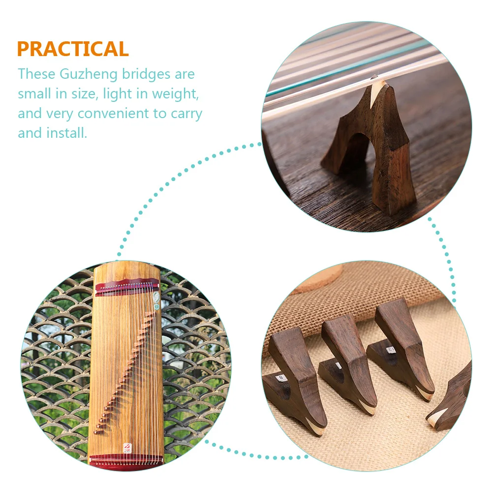 

21pcs Bridges Wood Stringed Instruments Accessories Practical Wooden Guzheng Support Pillar Supplies Durable Quality