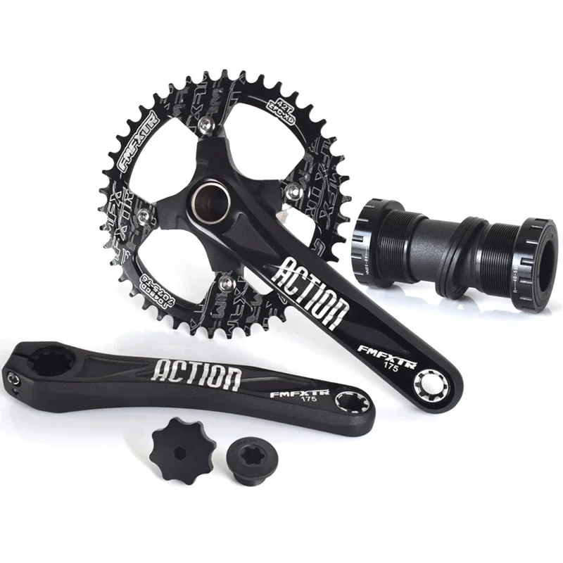 104BCD MTB Bike Crankset Aluminum Alloy With Bottom Bicycle Crankset MTB Crank Bike Accessories 172.5mm 175mm