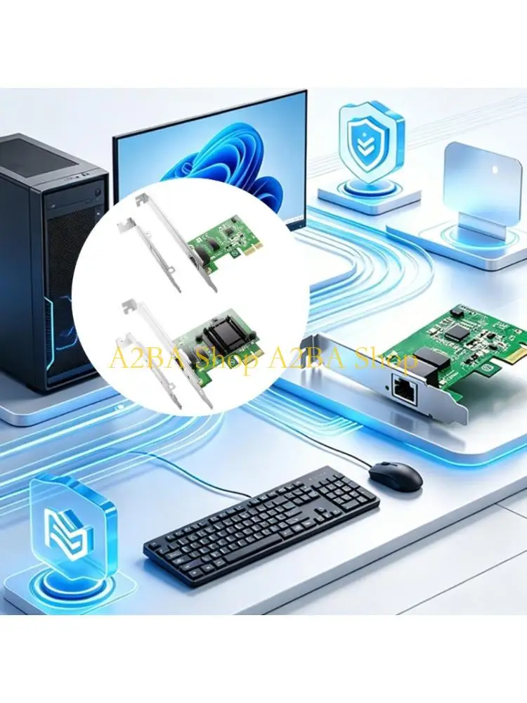 

A2BA Plugs And Play 2.5G PCIE Gigabit Ethernet Card For Seamless Internet Connectivities