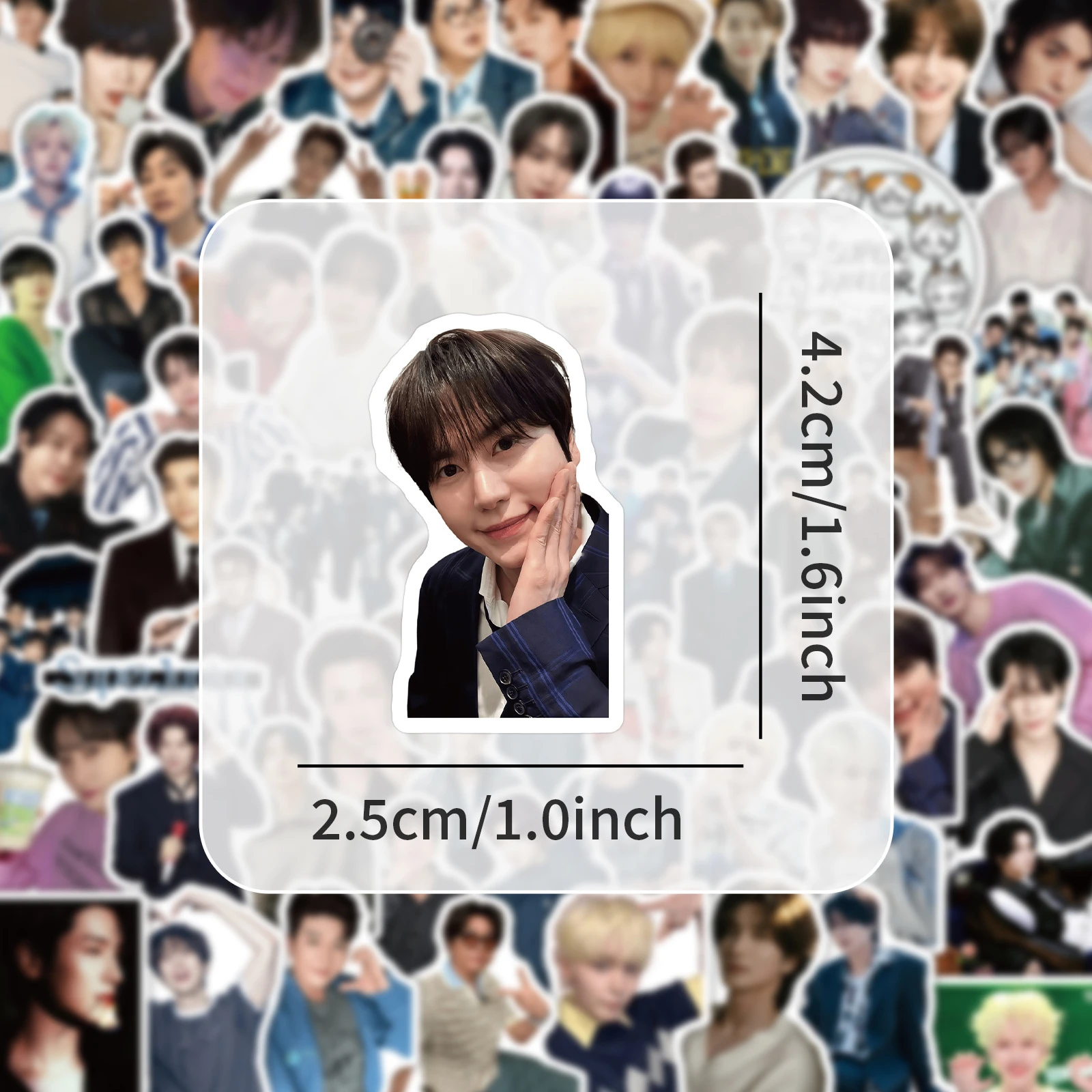 70PCS popular KPOP combination super junior star photo decoration stickers, water cup phone case accounting book stickers