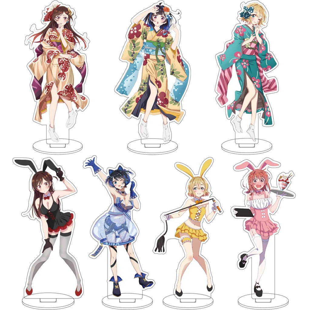 

16CM Anime ‌Rent-a-Girlfriend Ichinose Chizuru Sarashina Ruka Nanami Mami Sakurasawa Sumi Cos Acrylic Figure Stand Ornaments