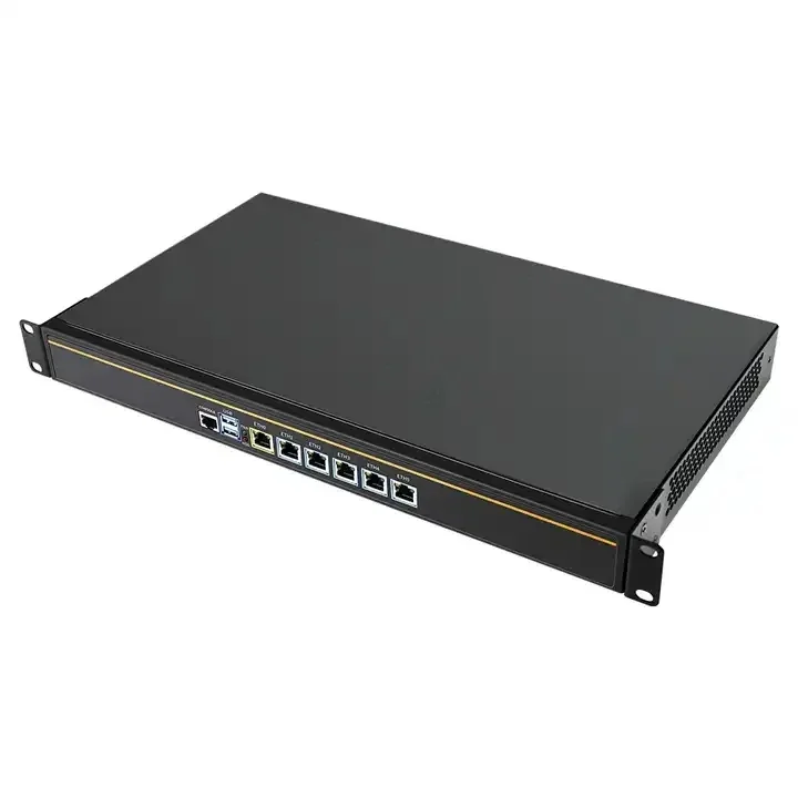 Sistema di rete 6 LAN 1U Server rack Celern J4125 Quad Core ESXI AES-NI POE Pfsense Router firewall Computer industriale senza ventola