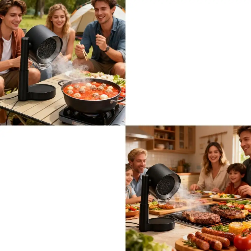 Portable 3 Speed Kitchen Small Extractor Hood Movable Portable Hood