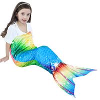 Colorful Sleeping Bag Blanket Throw Mermaid Fish Tail Blanket for Adult Childern Super Soft Double Layers Christmas Gift