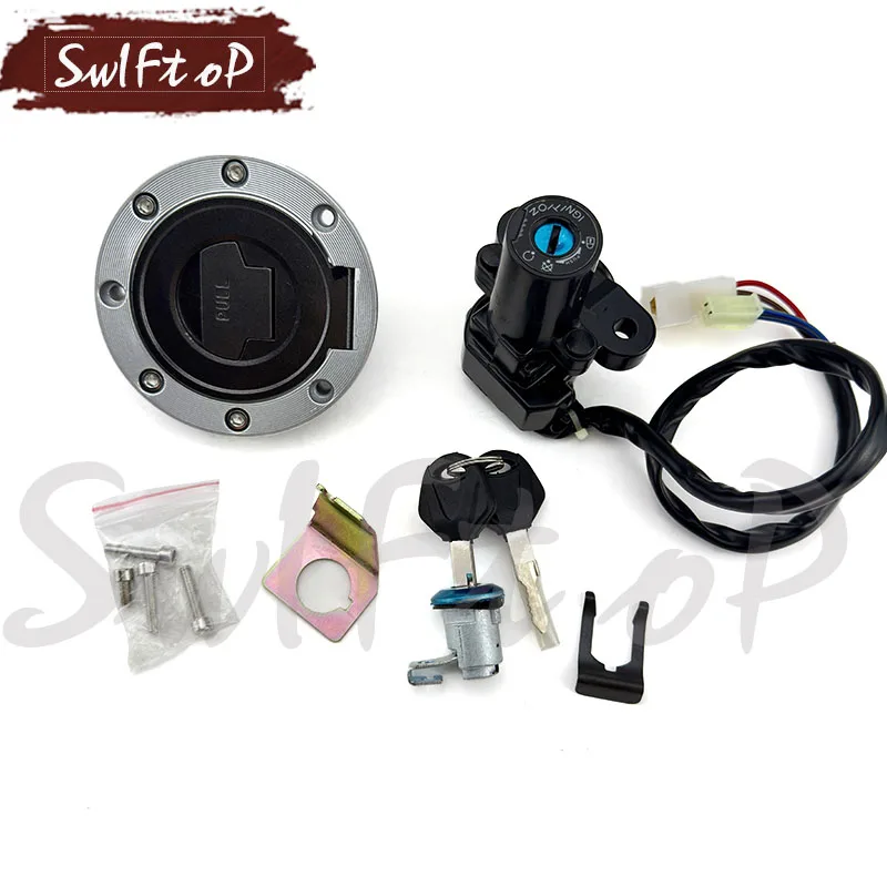 

Motorcycle Ignition Switch Lock Set Gas Cap Key Fit For 2006 - 2015 Yamaha YZF R1 R6