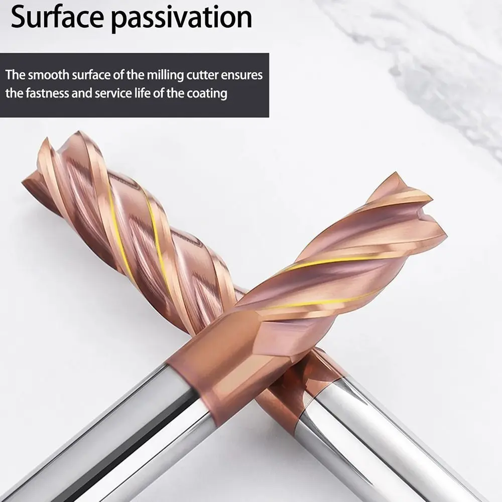 New HRC55 End Mill Carbide 4Flutes EndMills Router Bit