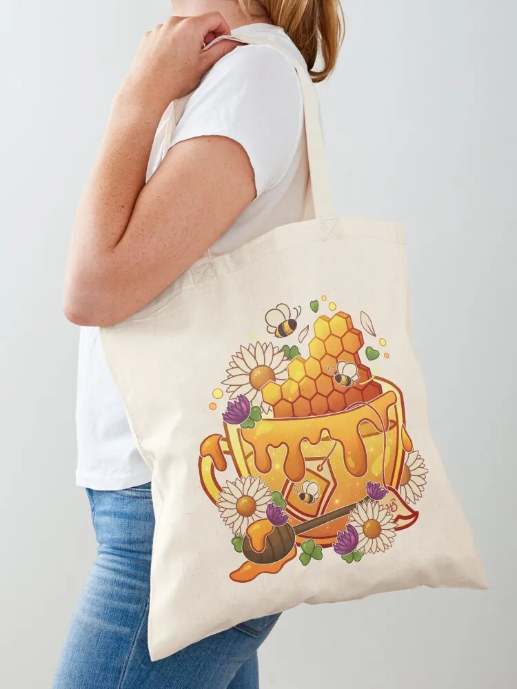 Honeycomb Teacup Tote Bag Eco bag the bags aesthetic Canvas