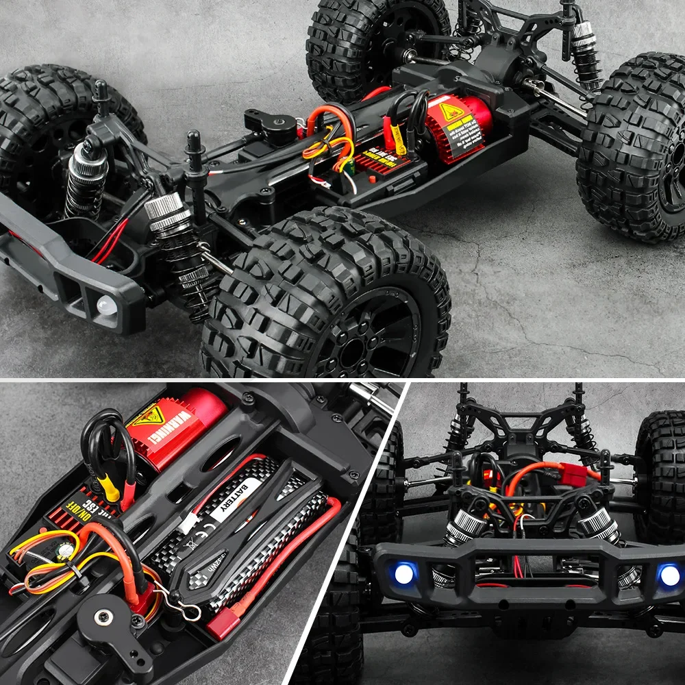 202e 4wd 1:10 60 km/h carro rc sem escova 4x4 fora da estrada controle remoto deriva monster caminhão carro brinquedos para adultos crianças presente de natal