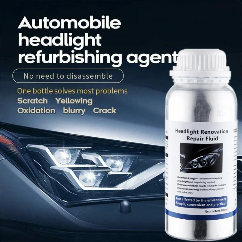 800ML Car Headlights Polishing Renovation Repair Car Headlight Liquid Polymer Polish Restoration Cleaning Agent Repair Products