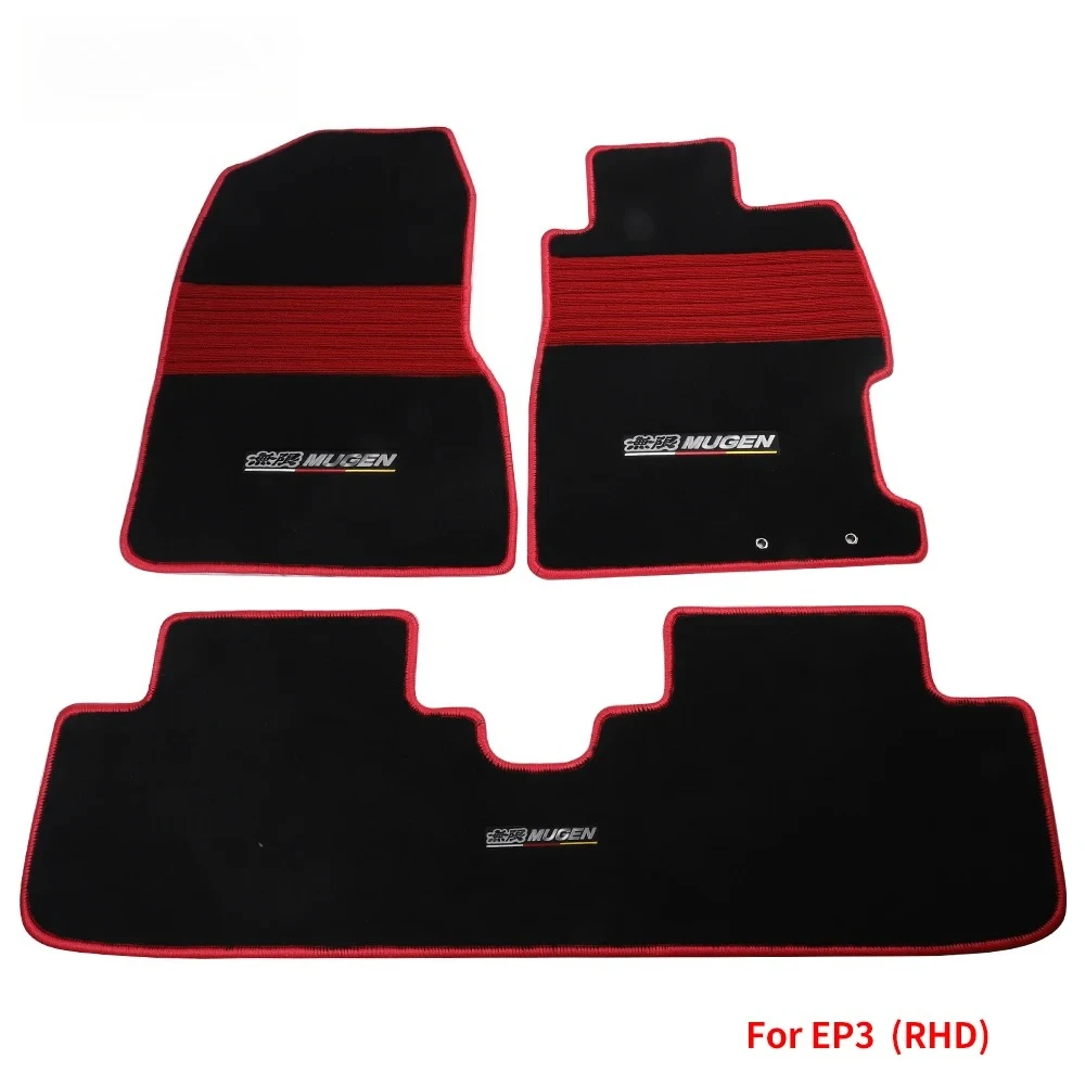 Car Floor Mats Sport Step Foot Carpet Custom For Honda 8th Gen Civic FA1 FD1 FD2 EP3 Anti-Slip Waterproof Car Foot Pads