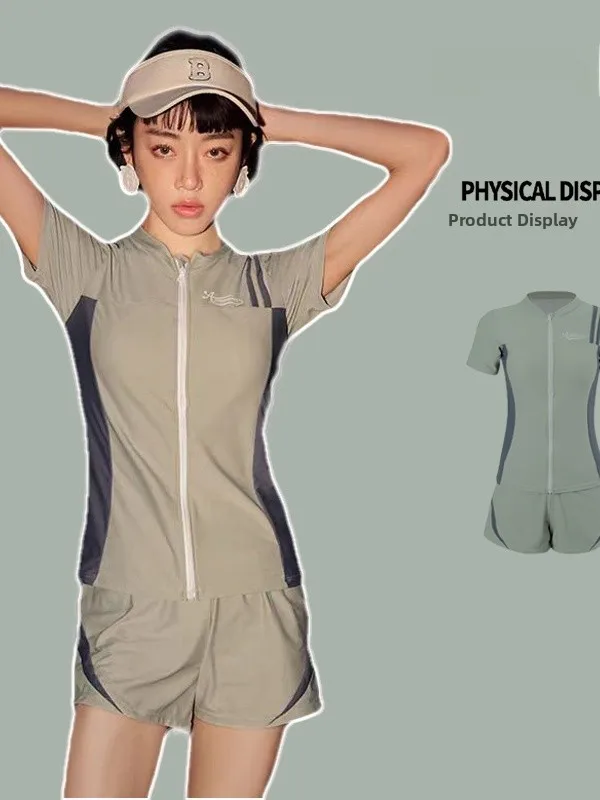 

2026 New Women's Conservative Bikini plus Size Swimming Suit Neutral Sle Large Size Swimming Pool Special Swimwear