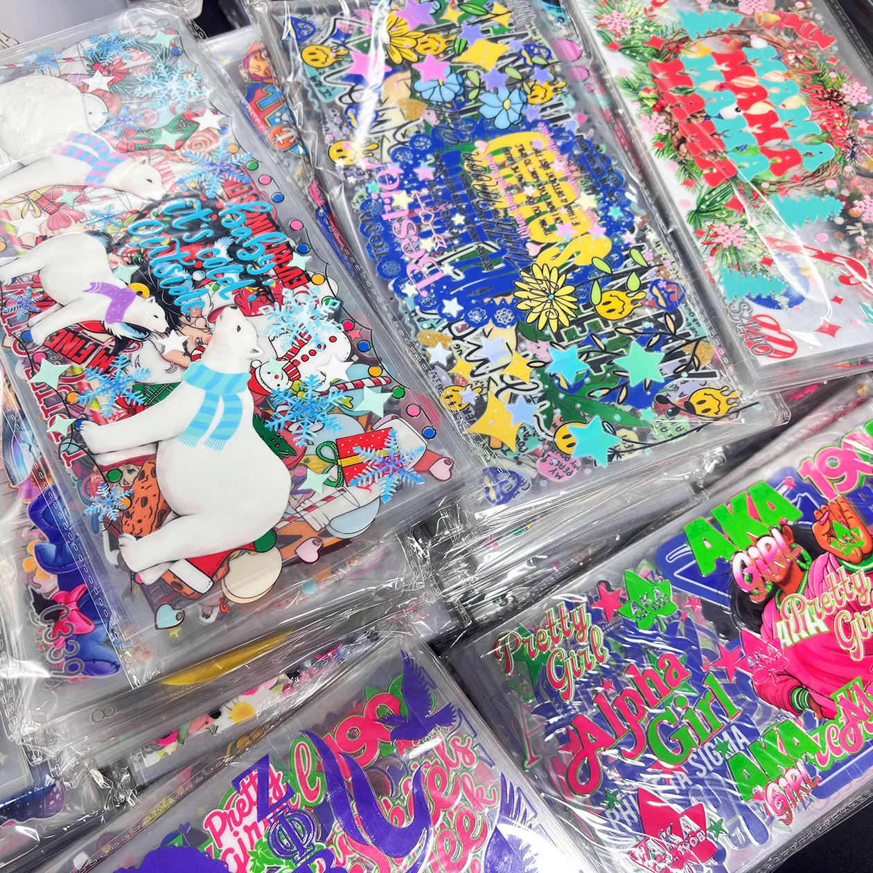 Random Anime Cartoon UV DTF Cup Wrap Transfers Stickers DIY Labels Logo For 16OZ Tumbler Glass Can Selfadhesiv Waterproof