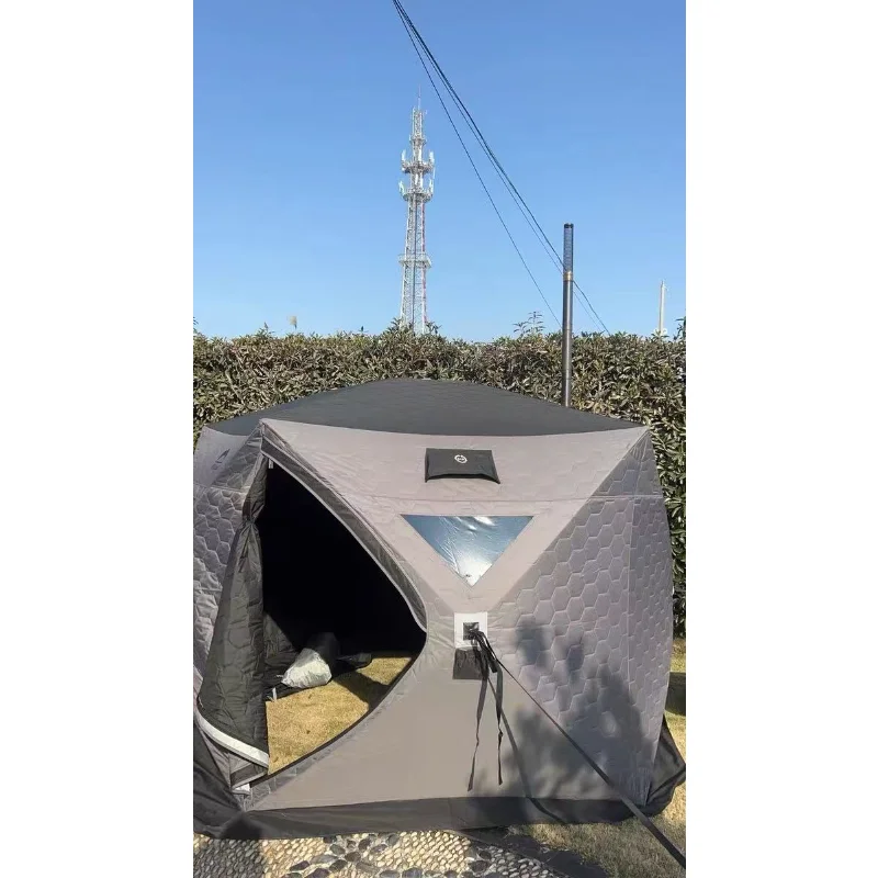 

Winter Outdoor Pop Up Tents Easy Set Up Ice Fishing Thermal Shelter Hub Screen House Sauna Tent