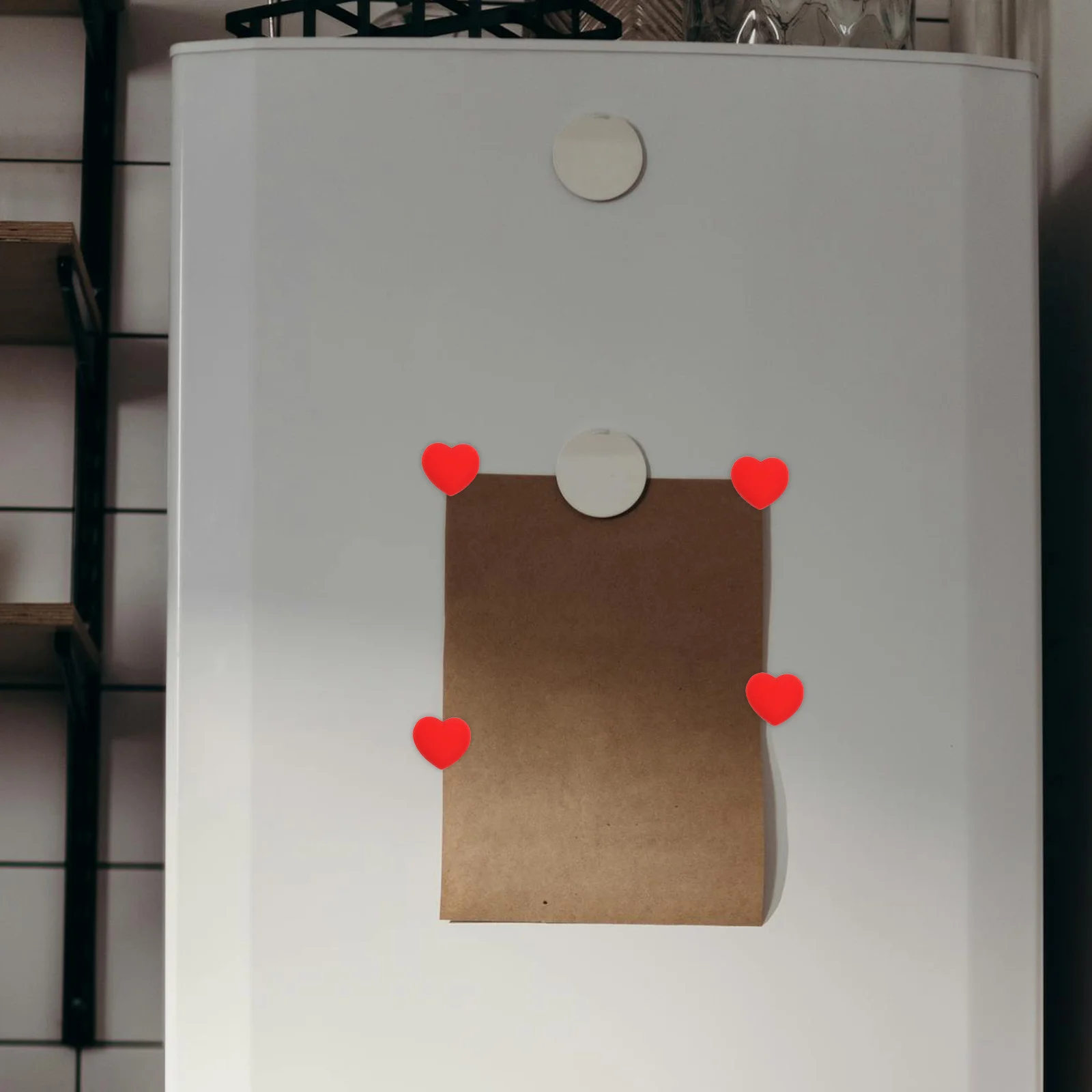 

12Pcs Heart Whiteboard Refrigerator Magnets Red Decorative Mini Fridge Stickers 0.79x0.31 Inch Love Shape